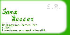 sara messer business card